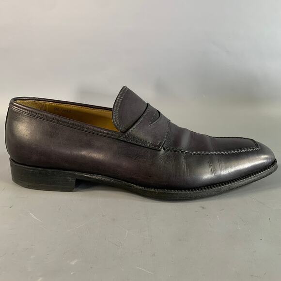 STEFANOBI Size 9.5 Black Leather Penny Loafer Loafers main image 5